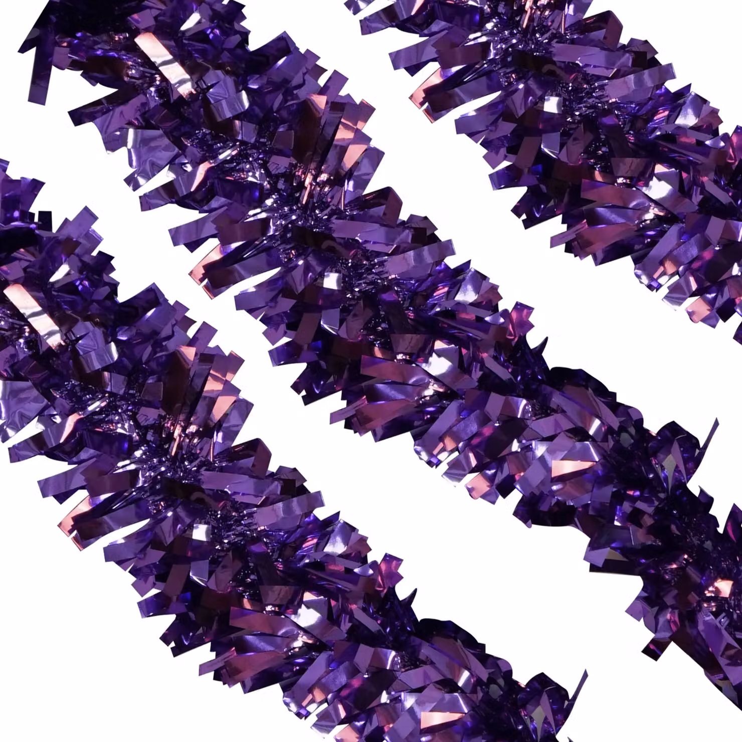 Neel Blue Shiny Metallic Chunky Tinsel Christmas Garland in Purple and Blue – 2