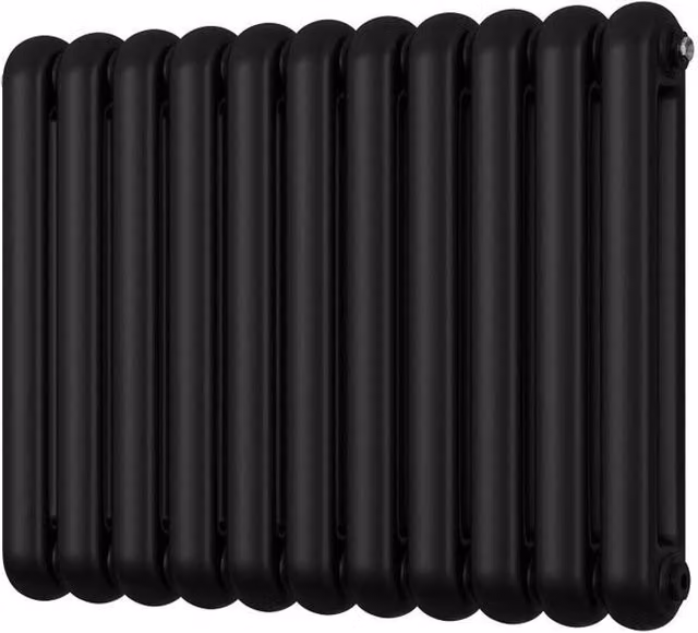 UK Radiators Sherwood Black Round Top Column Radiator, W: 785 mm, H: 600 mm – 1
