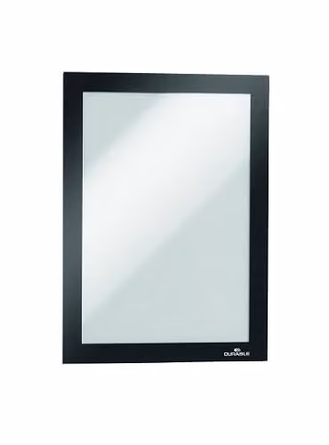 Durable DURAFRAME Self-Adhesive Magnetic Signage Frames, A5, Black, Pack of 2 – 4
