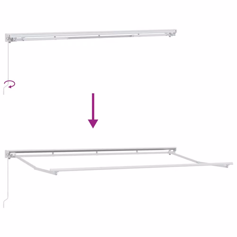 Berkfield Home Anthracite Folding Arm Awning with Blind, W/D/H: 350 x 200 x 120 cm – 4