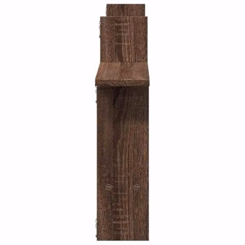 vidaXL Set of 2 Wall Mounted Shelves in Brown, W/D/H: 50 x 12 x 50 cm – 5