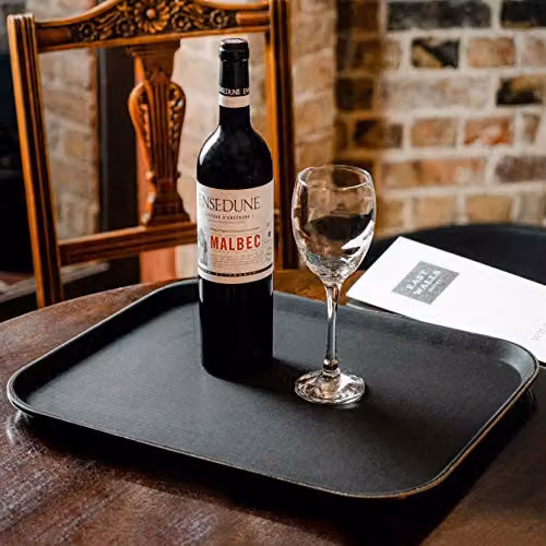 Argon Tableware Black Rectangular Non-Slip Serving Trays, Pack of 6, W: 45.5 cm, D: 35.5 cm – 4