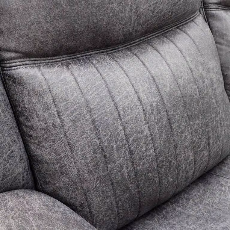 Furnishings For Less UK Lennox Grey Tech Fabric 3 + 2 Sofa Suite with Electric Recliner, USB Charging and Cup Holders