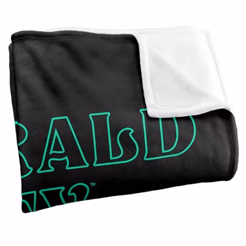 Warner Bros. The Wizard Of Oz Emerald City Line Logo Super Soft Fleece Throw Blanket, Multicolour, W/D/H: 152 x 127 cm – 2
