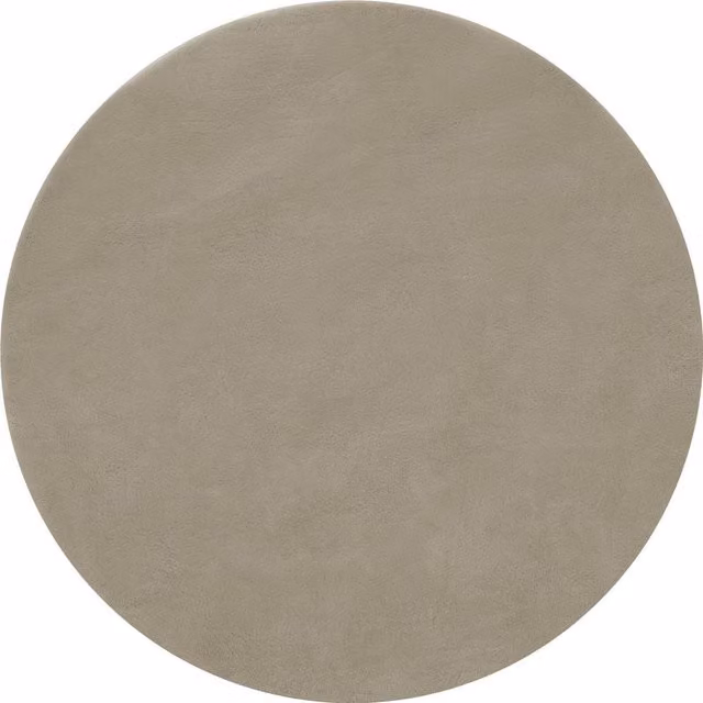 tectake Zonelle Round Fluffy Rug in Sand, Allergy-Friendly and Washable, Ø 120 cm – 8