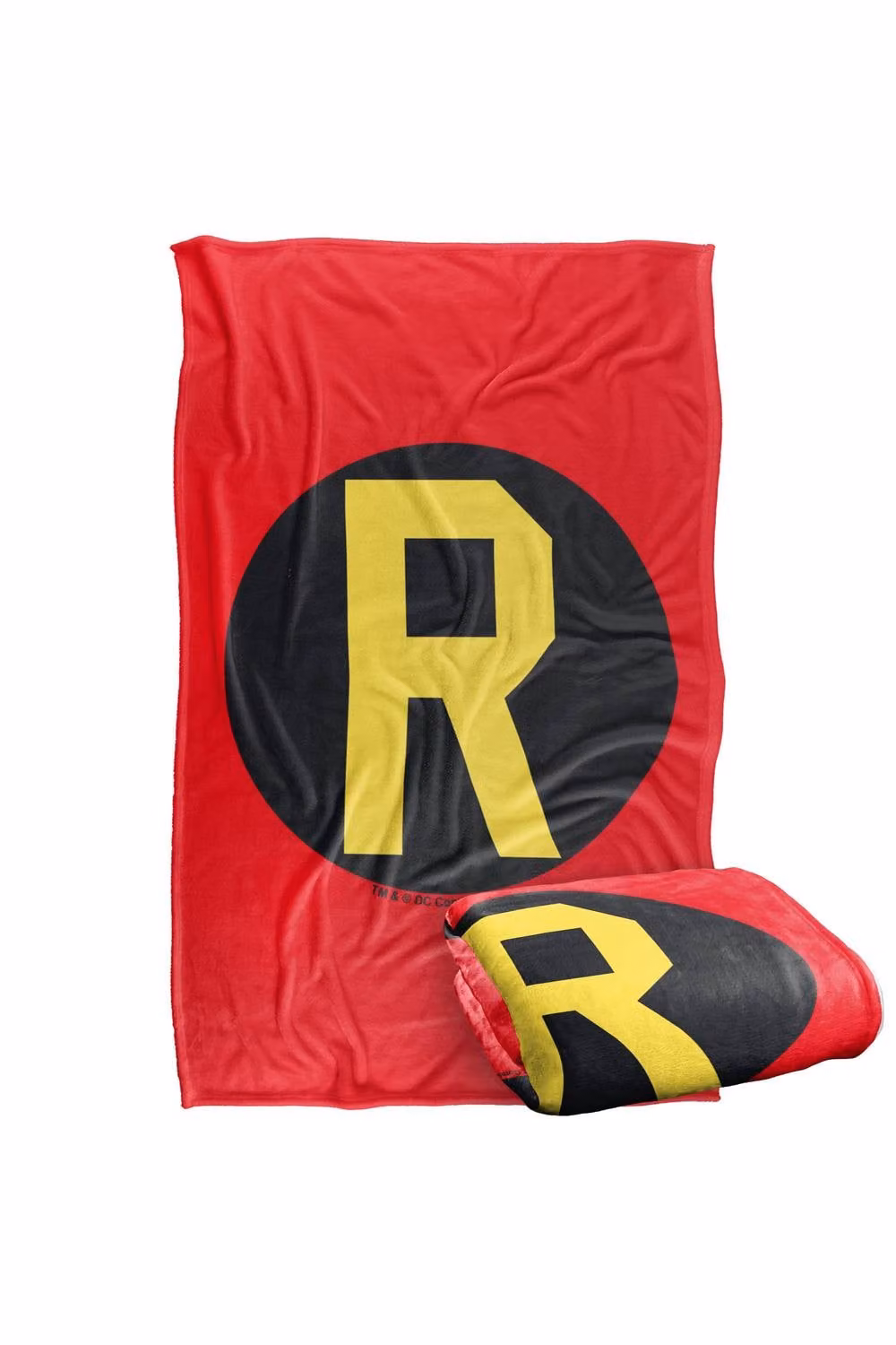 LOGOVISION DC Originals Robin Logo Super Soft Silky Touch Fleece Throw Blanket, Multicolour, W: 91.44 cm x D: 91.44 cm x H: 147 cm – 6