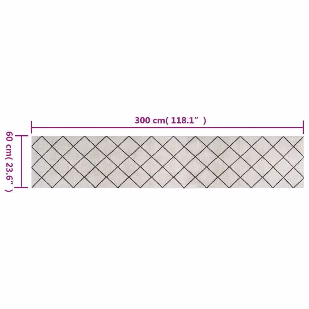 Berkfield Home Washable Velvet Kitchen Rug in Light Beige, W: 60 cm, L: 300 cm – 3
