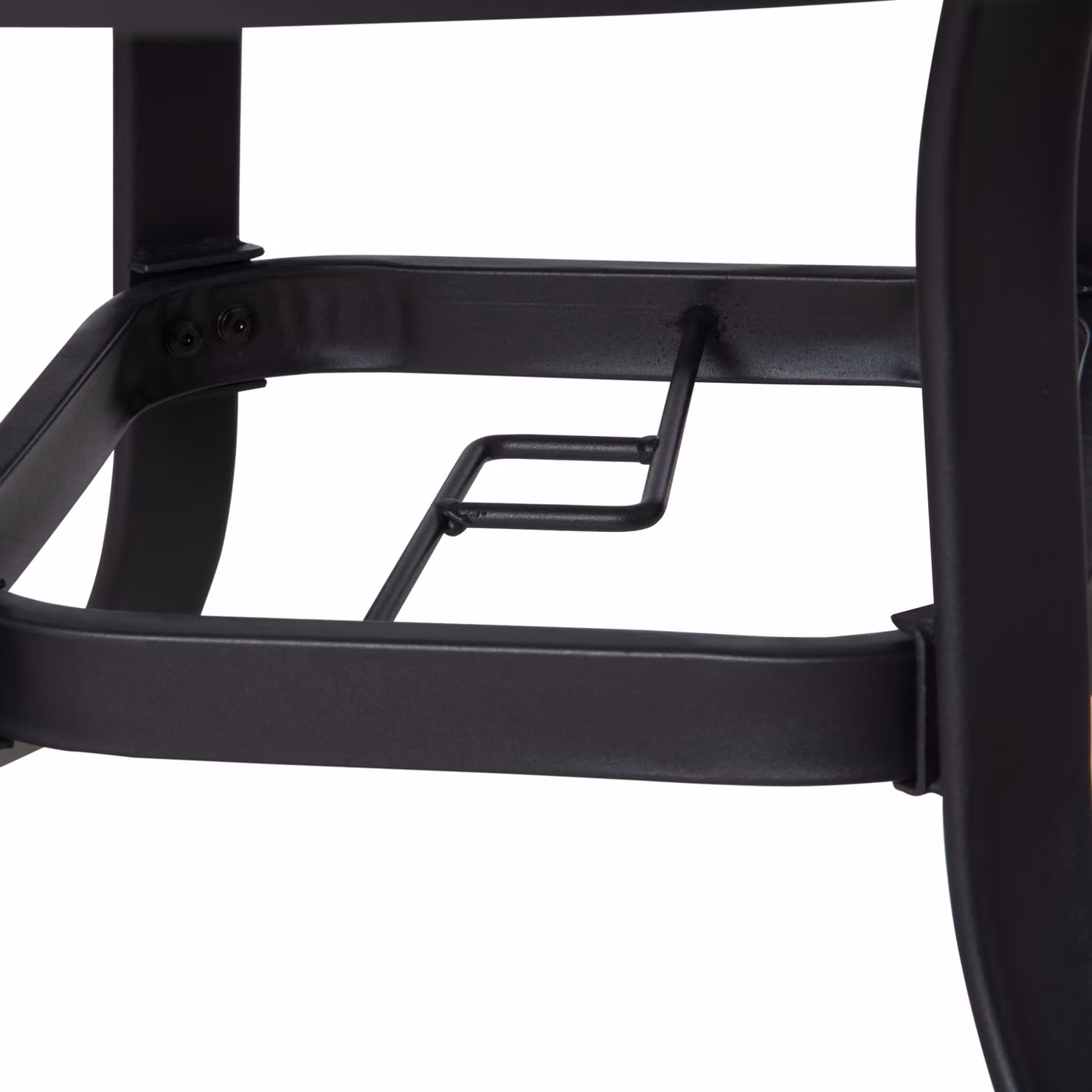 Outsunny Round Garden Dining Table with Parasol Hole, Black, Diameter: 106 cm, H: 71 cm – 6