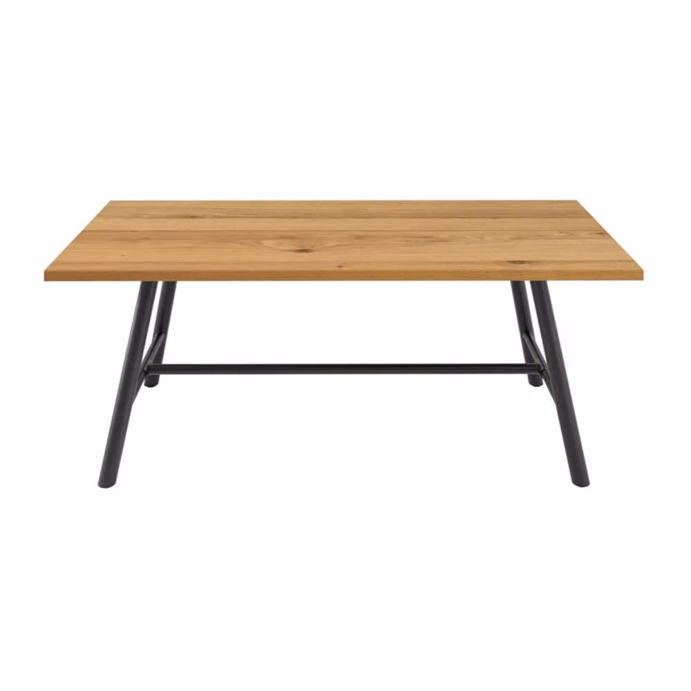 Wyld Haus Modern Rectangular Ceramic Dining Table with Metal Frame in Black, Silver and Brown, W/D/H: 89 x 89 x 76 cm – 2