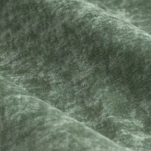 Yard Heavy Chenille Velvet Pencil Pleat Curtain Pair in Green, W: 168 cm, H: 229 cm – 4