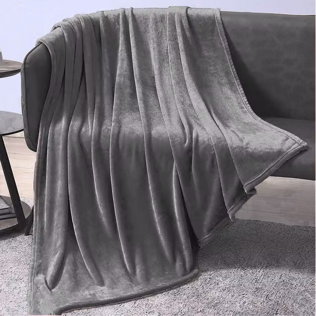 Ezysleep Faux Fur Super Soft Fluffy Throw in Grey, 240 cm