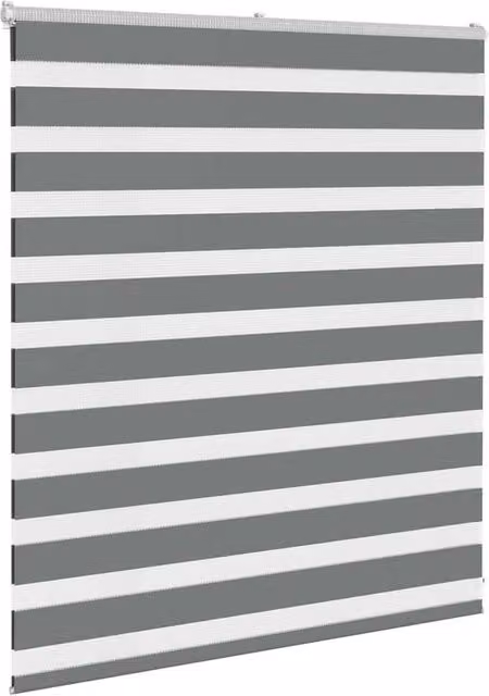 Berkfield Home Elegant Zebra Blind in Dark Grey, W: 135 cm, H: 100 cm