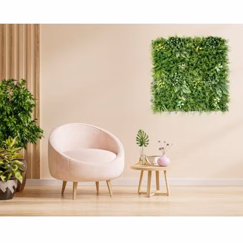 Ark Mat Green Artificial Plant Living Wall Panel, W: 100 cm, H: 100 cm – 2