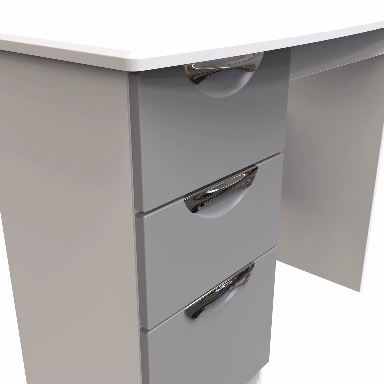 2 U Holborn 3 Drawer Vanity in Dark Grey, Ready Assembled – 3