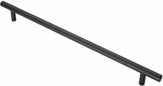 Loops T-Bar Cupboard Pull Handle in Matt Black, 348 x 12 mm, 288 mm Fixing Centres