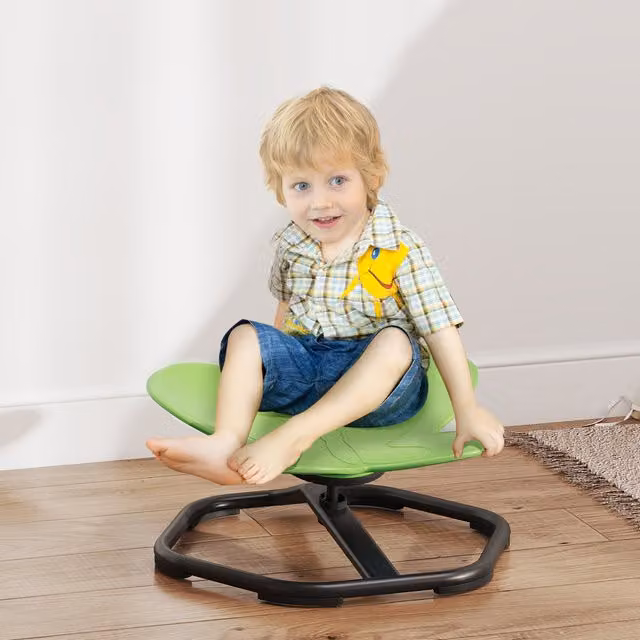 AIYAPLAY Butterfly-Shaped Sensory Spinning Chair for Kids and Teenagers, Green