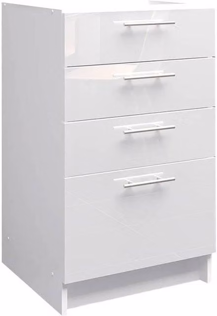 JD Greta Modern White Gloss Kitchen Base Drawer Unit