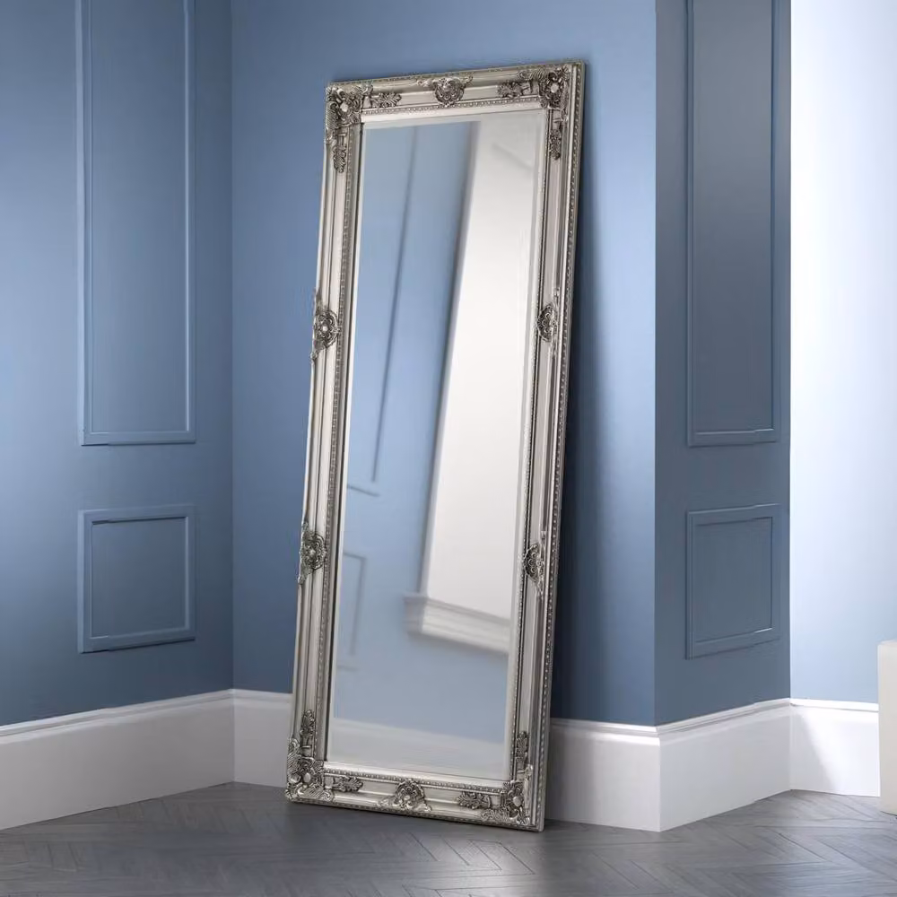 Cheshire Lumière Pewter Lean-To Dress Mirror in Grey, H: 170 cm, W: 70 cm – 2