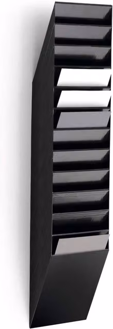Durable Flexiboxx 12 Wall Mounted A4 Portrait Literature Holder in Black – 6