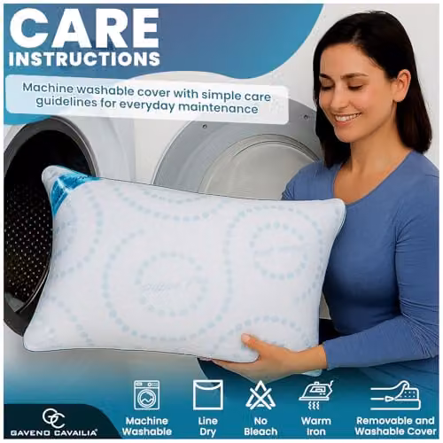 GC Gaveno Cavailia Orthopaedic Memory Foam Pain Relief Pillow, White, W: 70 cm, H: 45 cm – 5