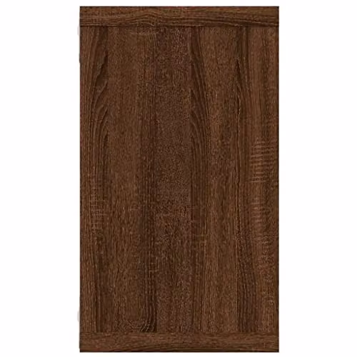vidaXL Revera Wall Mounted Cube Shelves, 2 Pieces, Brown, W/D/H: 80 x 15 x 26.5 cm – 3