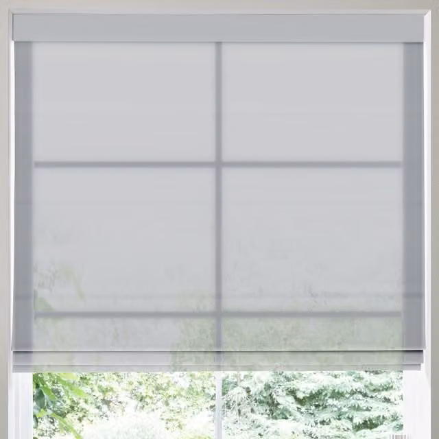 Terrys Felicity Sheer Voile Made to Measure Roman Blind in Grey
