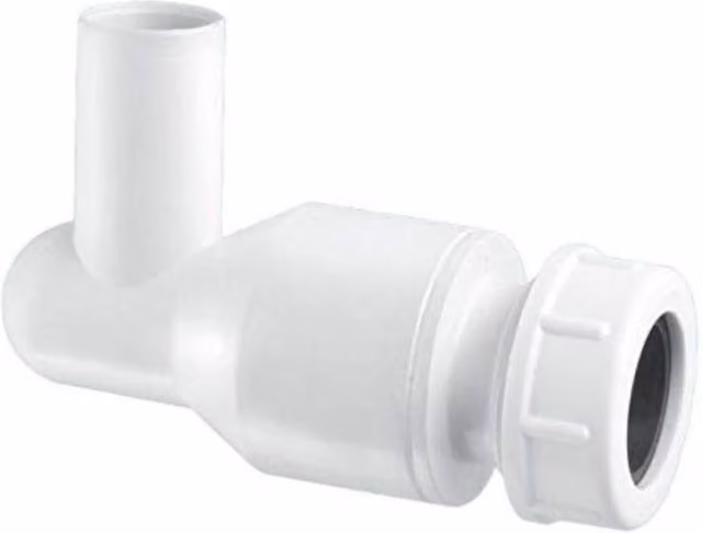 McAlpine R29-NRV 90 Degree Elbow with Integral Non-Return Valve in White