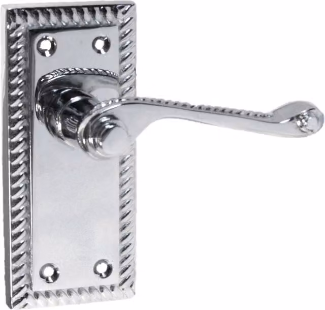 Betley Butterfly Door Handles in Chrome and Silver
