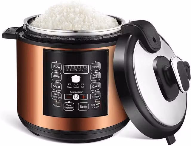 SPETLEK 1050W Multi Cooker with 6L Capacity, Non-Stick Pressure and Slow Cooker in Multicolour Stainless Steel