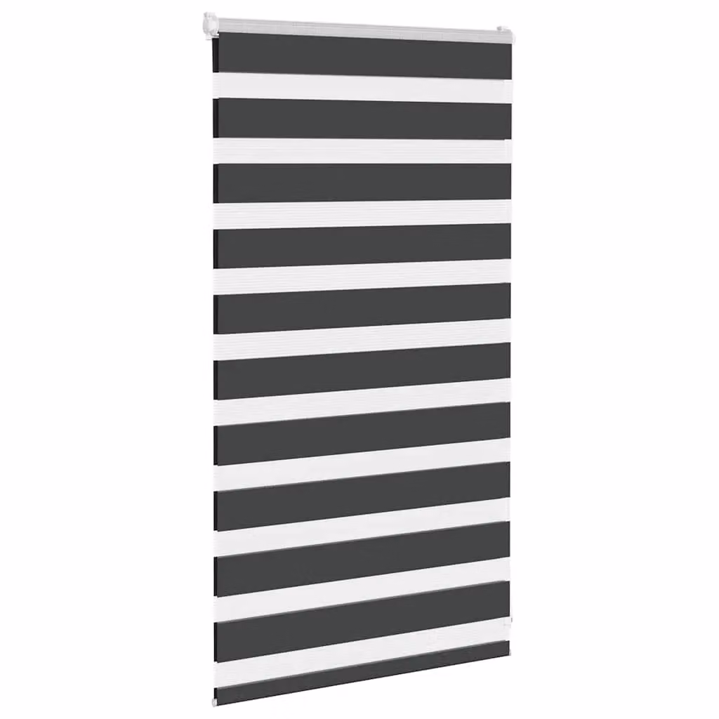 Berkfield Home Zebra Blind in Black Polyester, W: 75 cm, H: 100 cm – 3