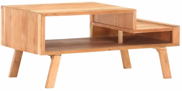 Berkfield Home Brown Solid Acacia Wood Rectangular Coffee Table W/D/H: 100 x 50 x 45 cm – 1