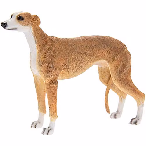 Leonardo Animal Crackers Greyhound Figurine in Brown and White, H: 17.3 cm, W: 13.0 cm, D: 13.0 cm – 1
