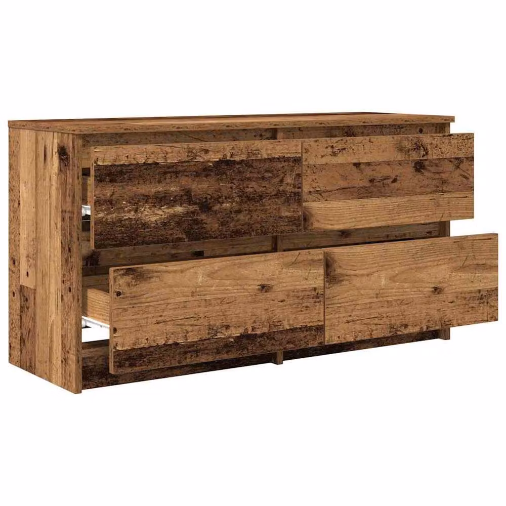 Berkfield Home Rustic Old Wood TV Cabinet in Brown, W/D/H: 100 x 35 x 54 cm – 4