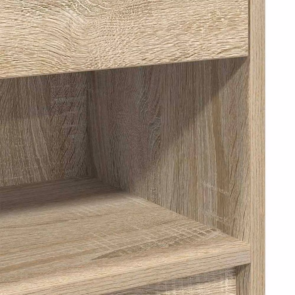Berkfield Home Durable Bedside Cabinet with Drawer in Sonoma Oak Light Brown, W: 39 cm, D: 28 cm, H: 41 cm – 3