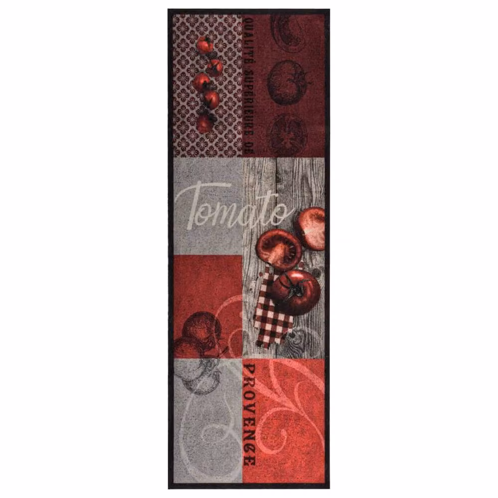 Berkfield Home Washable Kitchen Carpet, Tomato Red Multicolour, W: 60 cm, L: 300 cm – 2