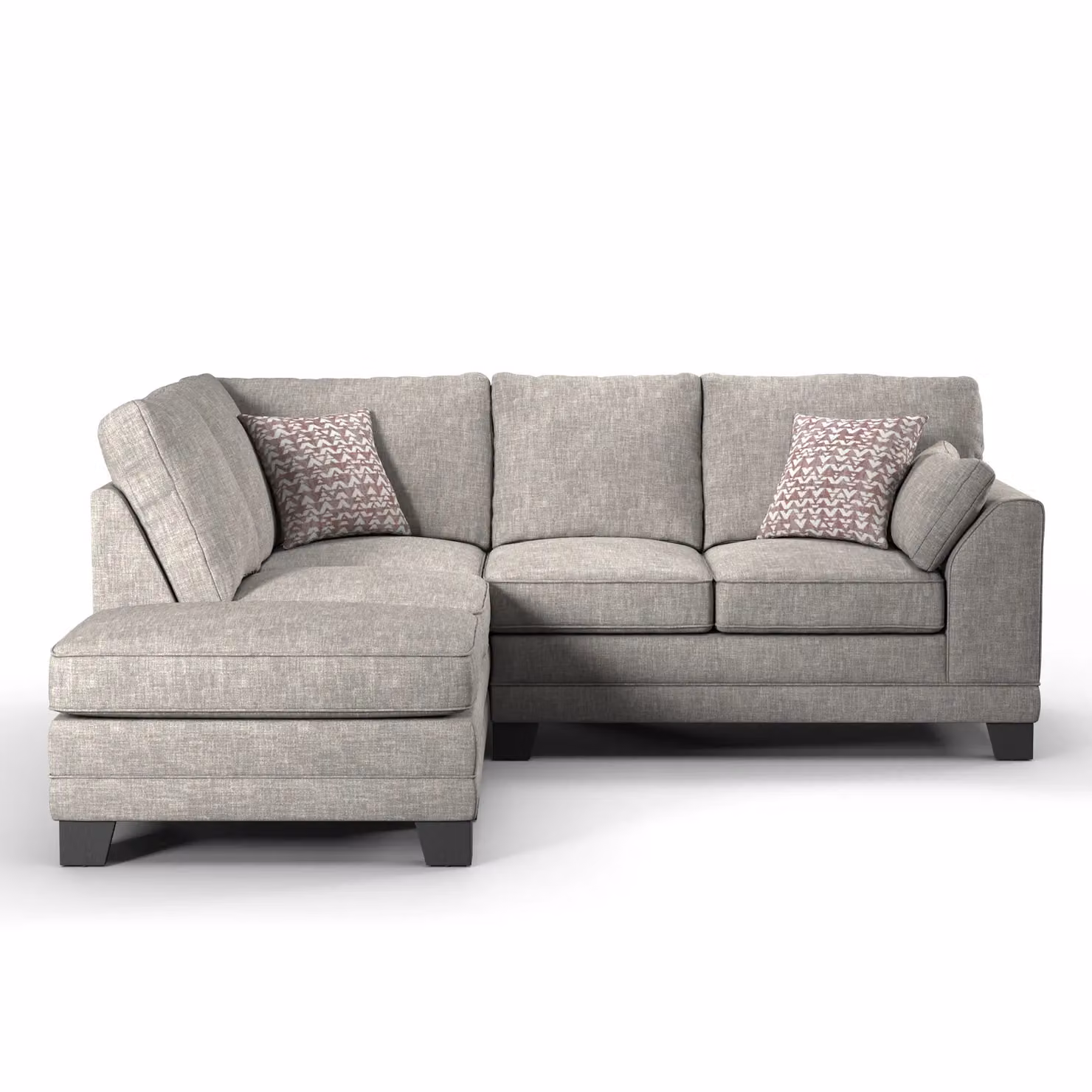 Furnishings For Less UK Hilliard Fullback L-Shaped Fabric Corner Sofa, Left-Hand Facing, Beige – 2