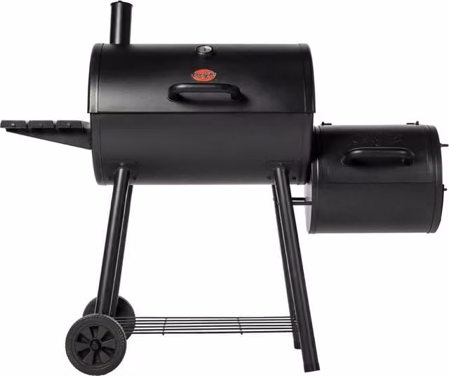 Char-Griller Smokin' Pro Offset Charcoal Smoker in Black