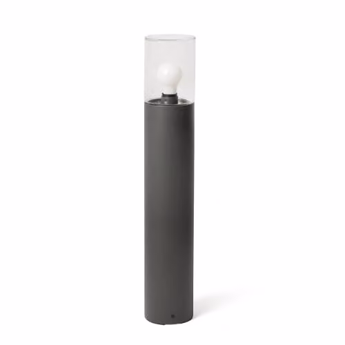 Faro Barcelona Kila Dark Grey Transparent IP65 Bollard Lamp Height: 70 cm