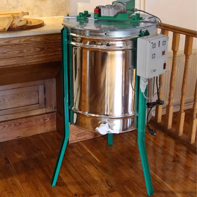 Actiasbee Electric Powered 9 Frame Honey Extractor in Silver