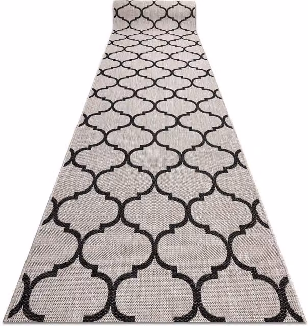 RugsX Floorlux Sisal Runner in Grey, W/D/H: 70 x 270 cm