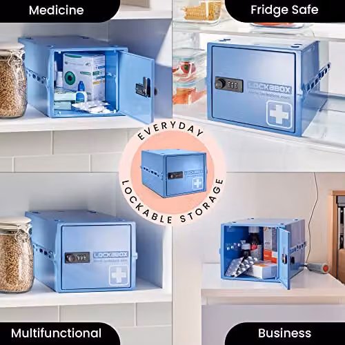 Lockabox One Premium Lockable Medicine Box, Medi Blue, W/D/H: 31 x 21 x 17 cm – 3