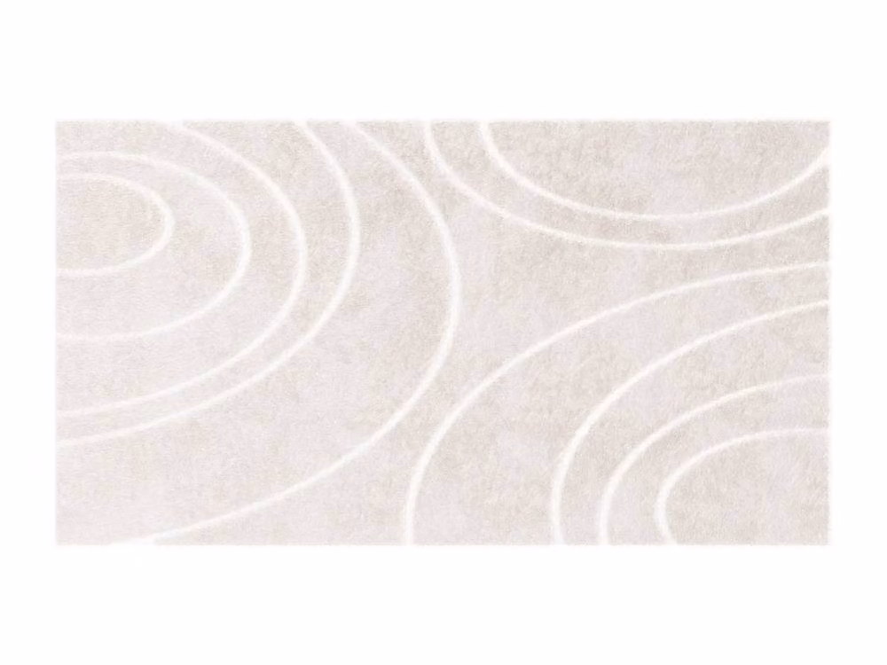 PAOLISI Beige Faux Fur Rug with Abstract Circular Patterns, W: 200 cm, D: 290 cm – 2