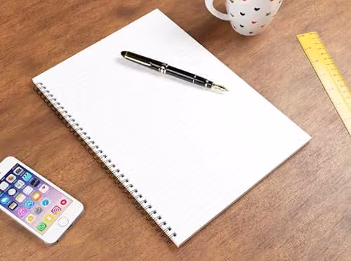 Silvine Luxpad A4 Lined Wirebound Notebook with 120 Pages and Durable Hardcover Pressboard Covers, Multicolour, FSC Certified – 3