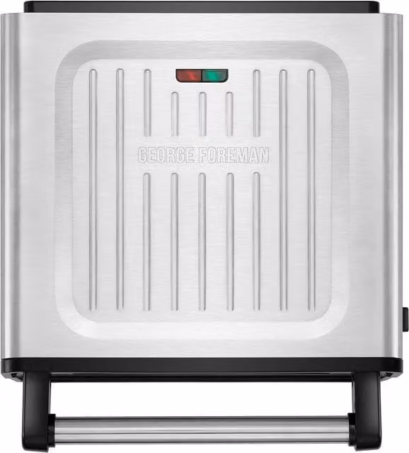George Foreman Medium Smokeless Grill in Silver with Removable Stainless Steel Plates