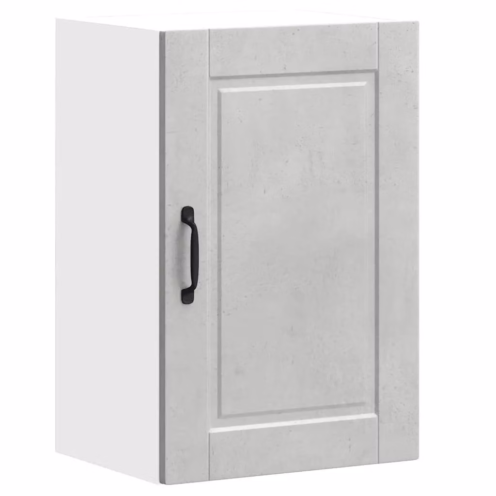 Berkfield Home Porto Modern Wall Cabinet in Concrete Grey Matt Engineered Wood