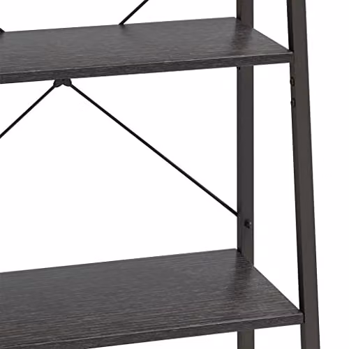 vidaXL 5-Tier Standing Metal Shelf in Black, H 174 x W 56 x D 35 cm – 3