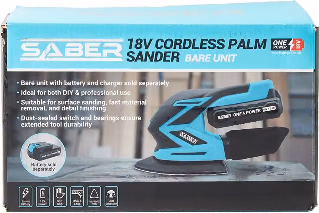 Saber 18V One Blue Palm Sander Bare Unit