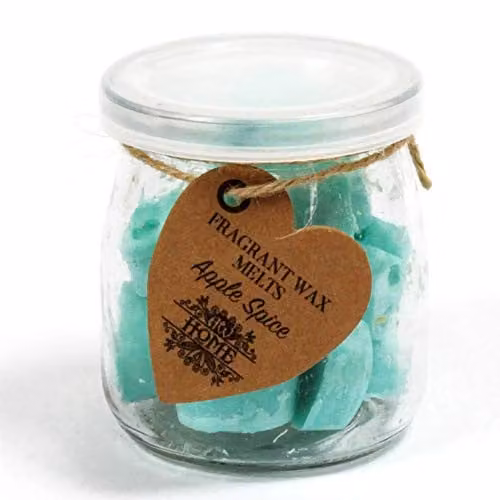 Ancient Wisdom Apple Spice Soy Wax Melts Jar in Petrol