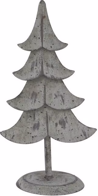Lemon Pavilion Rustic Freestanding Metal Christmas Tree Decoration in Brown and Grey, W: 11 cm, D: 11 cm, H: 23 cm