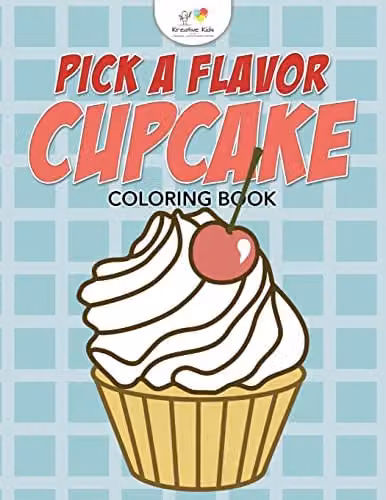 Kreative Kids Pick A Flavor Cupcake Colouring Book for Children, Multicolour, W: 27.94 cm, H: 27.94 cm